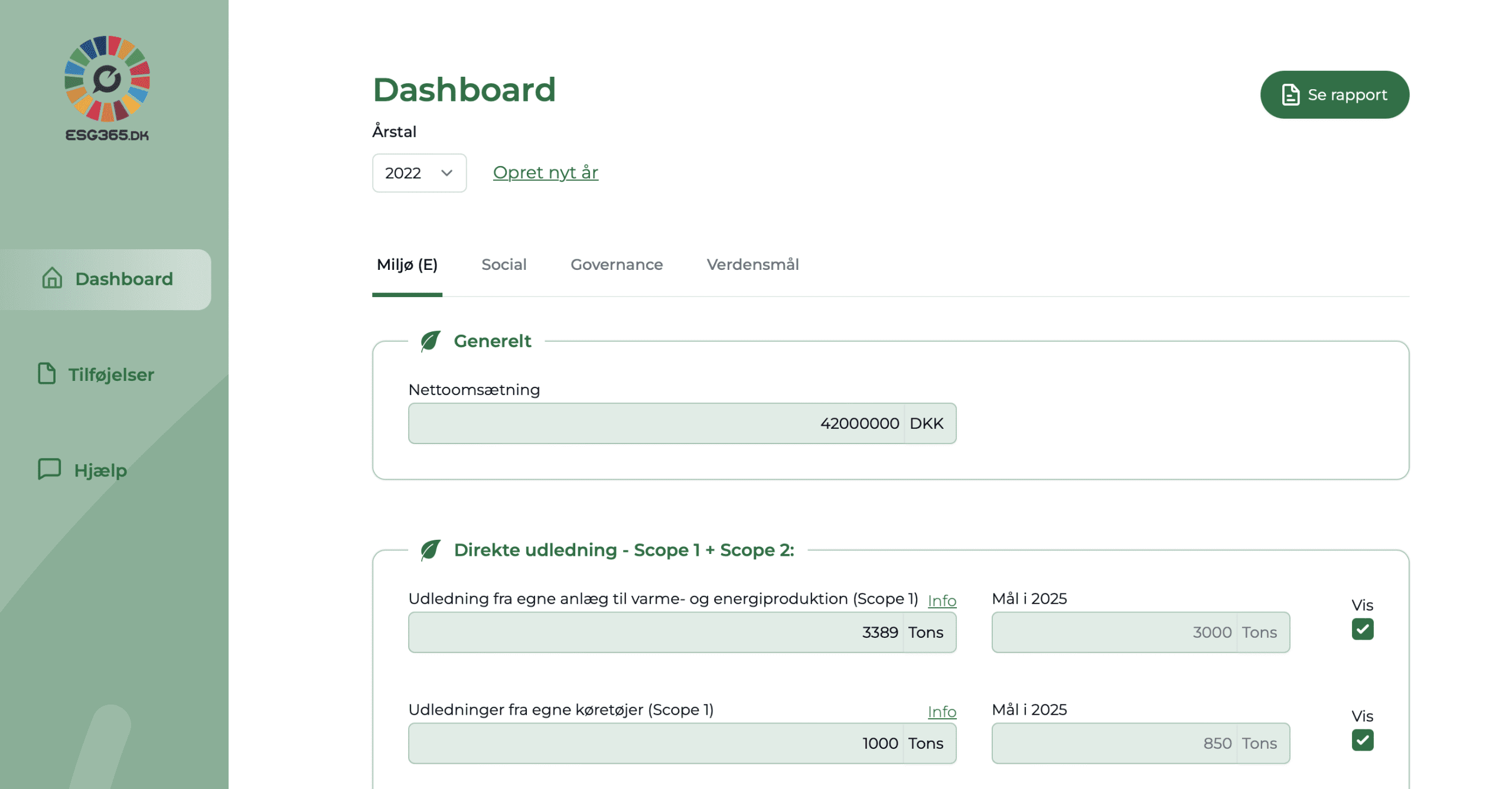 ESG365 Dashboard