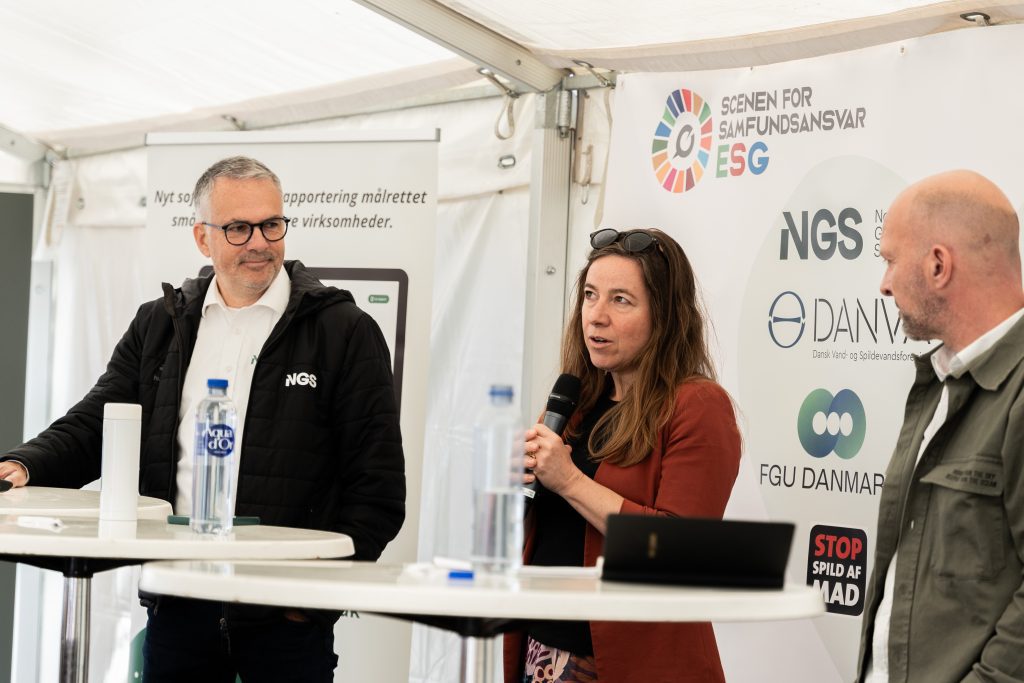 Johnny Ryser, Sara Krüger Falk og Per Ørum i debat